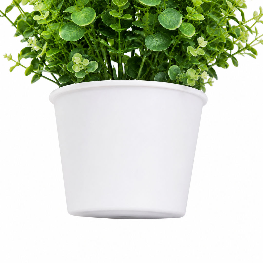 Lastingart Artificial Green Eucalyptus Plant with Plastic Pot