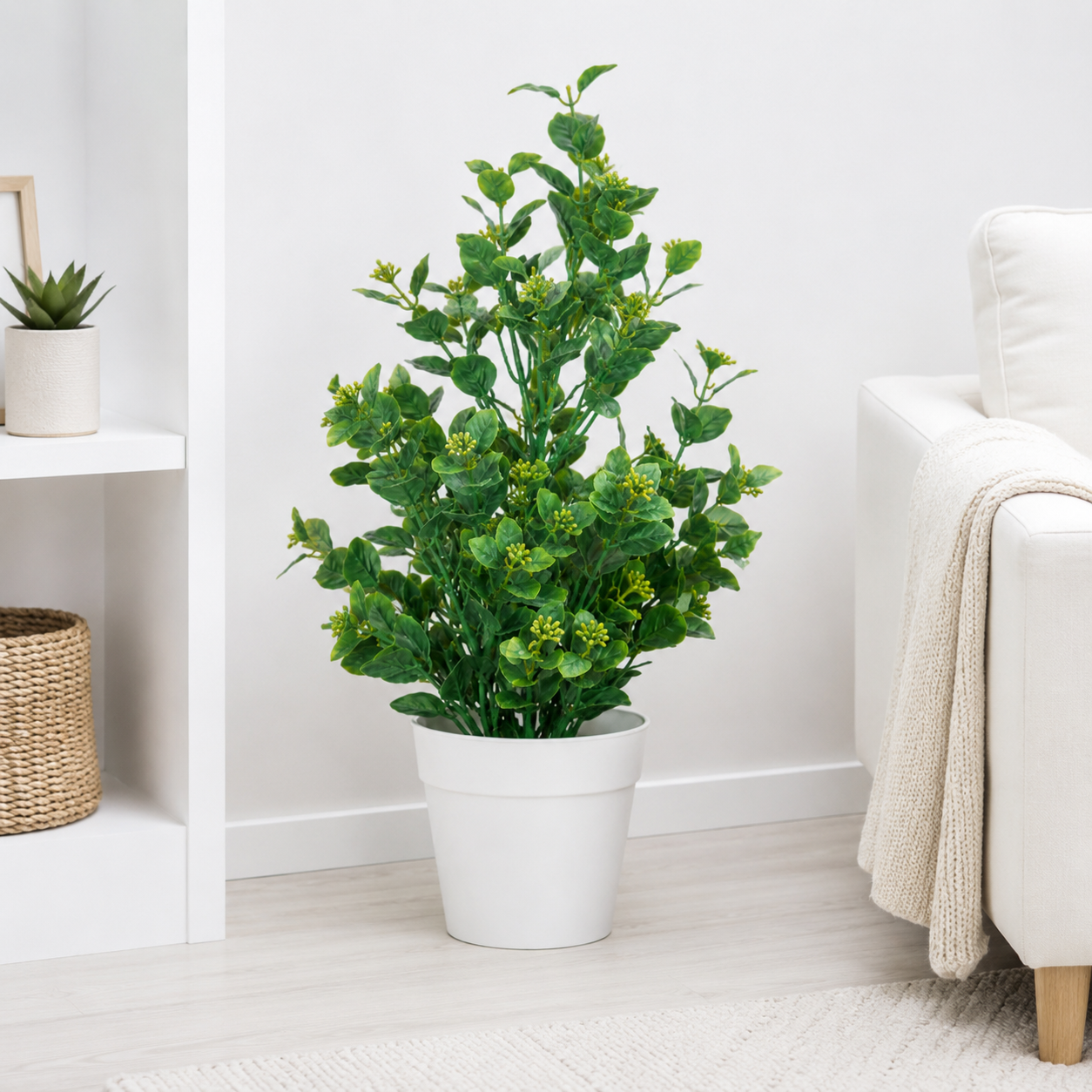 Lastingart Artificial Green Potted Plant
