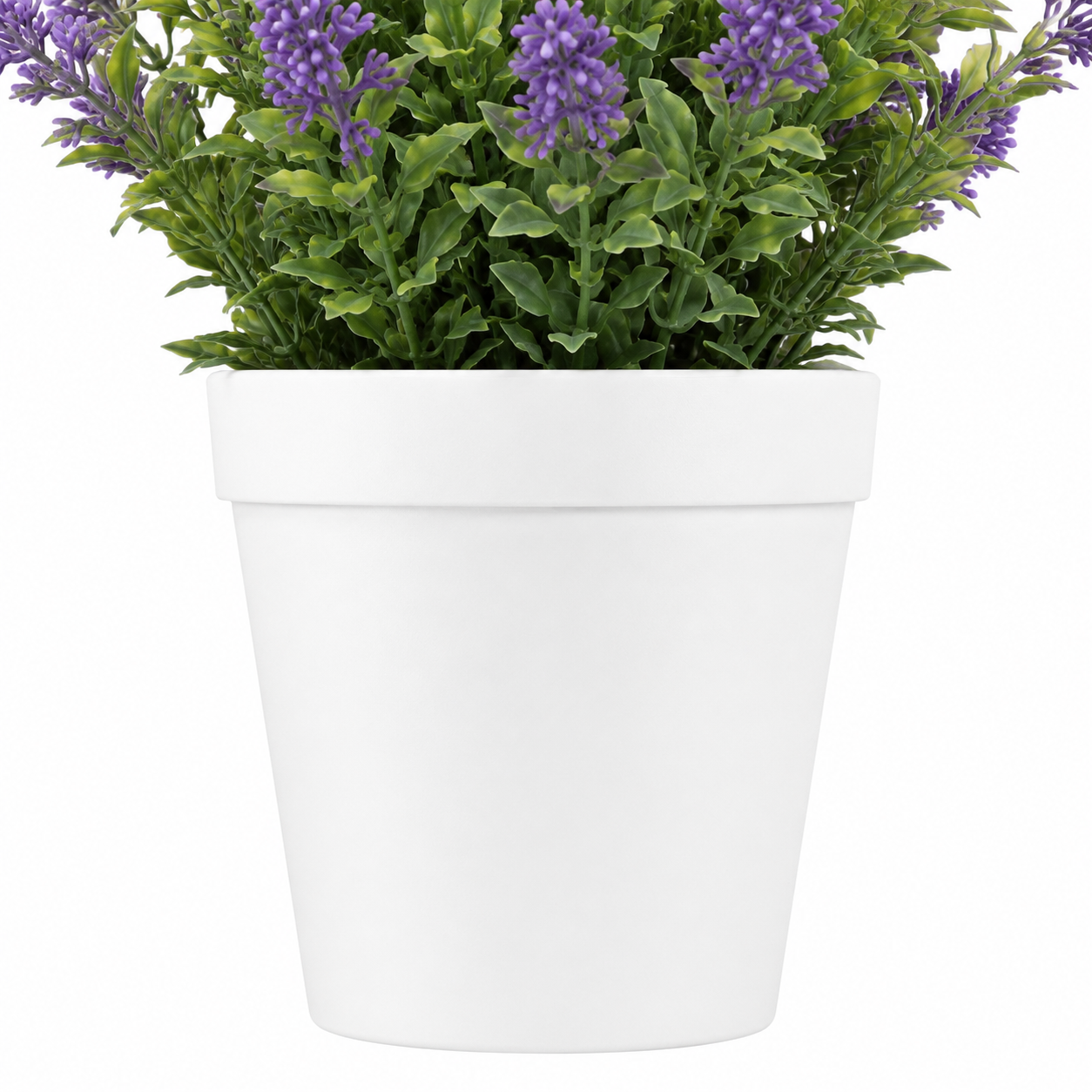 Lastingart Purple Artificial Lavender Plant in Plastic Pot