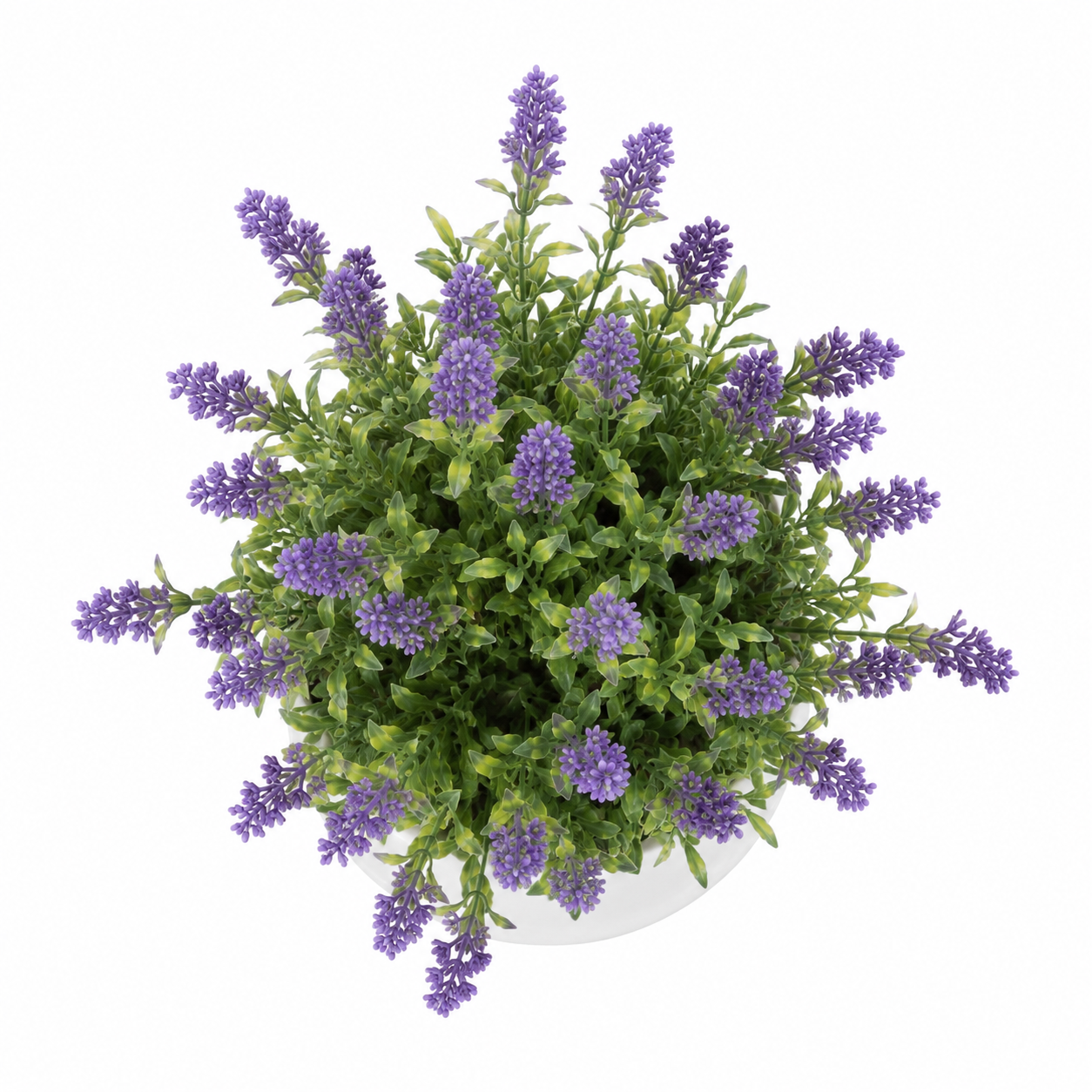 Lastingart Purple Artificial Lavender Plant in Plastic Pot